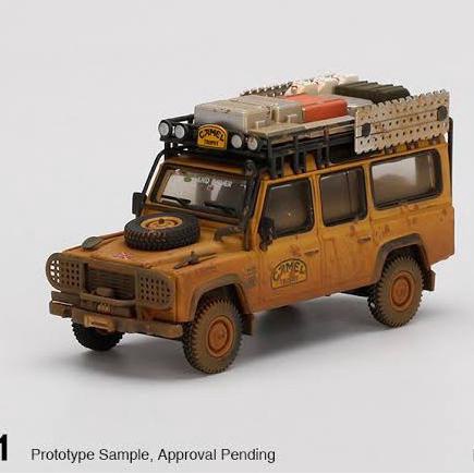 DIECAST 64 LAND ROVER DEFENDER CAMEL DIRTY