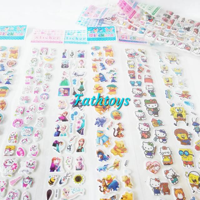 

20 lembar Stiker Karakter Kartun