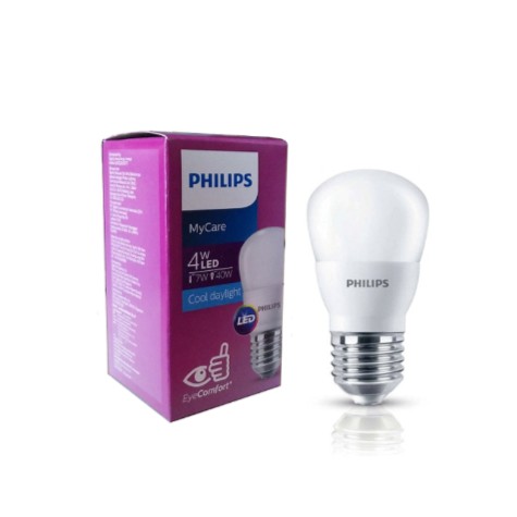 PHILIPS Lampu LED MyCare 4W Putih / Warm White Bohlam LED Bulb 4 Watt