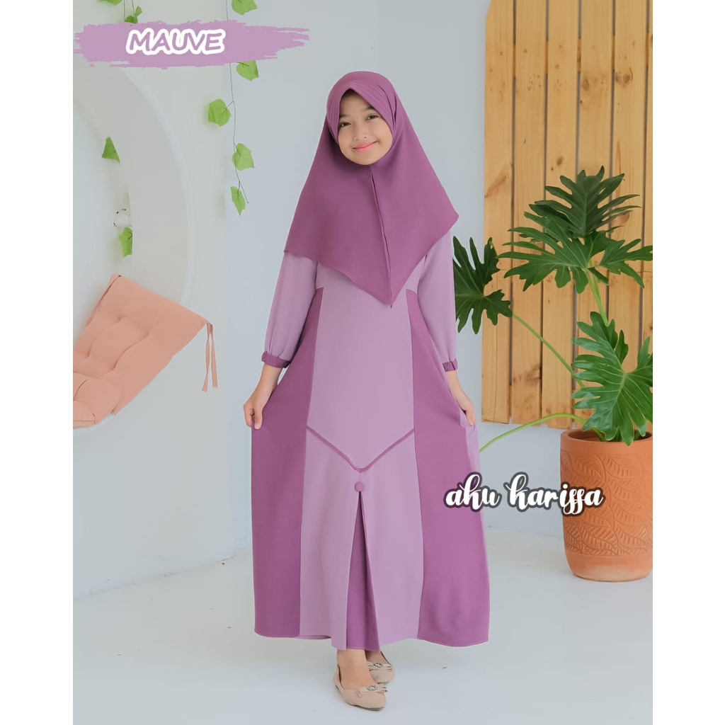 GAMIS ANAK HANIZA MAYZA KIDS AKU KARISSA BAJU MUSLIM 5-12 th tahun Kids ORIGINAL BRANDED syari baju muslim anak tanggung busana muslimahlebaran