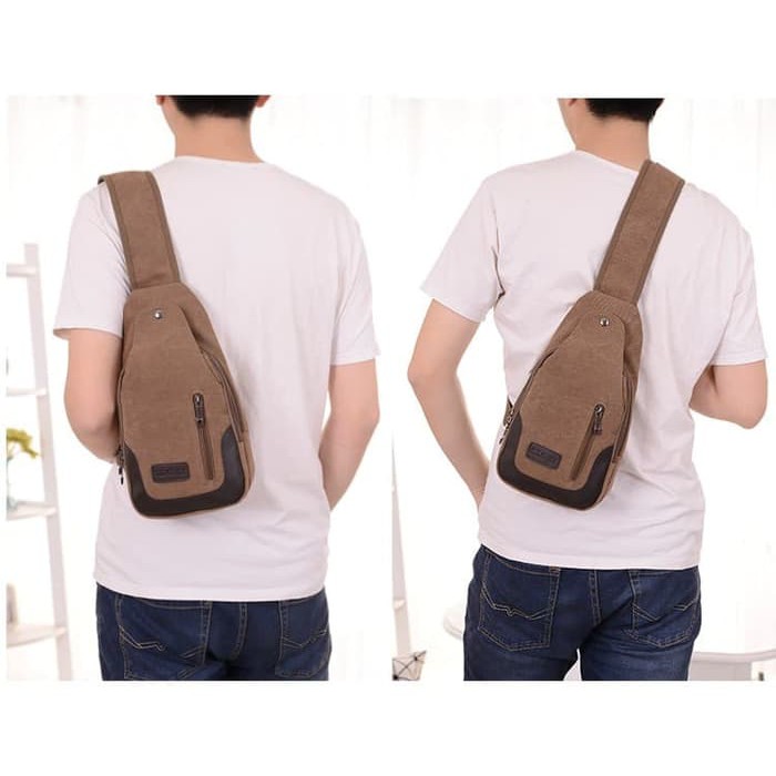 Tas Pria Selempang Distro Waistbag Slempang Camera Import Elegan  VT624  Bodypack   / Men Shoulder