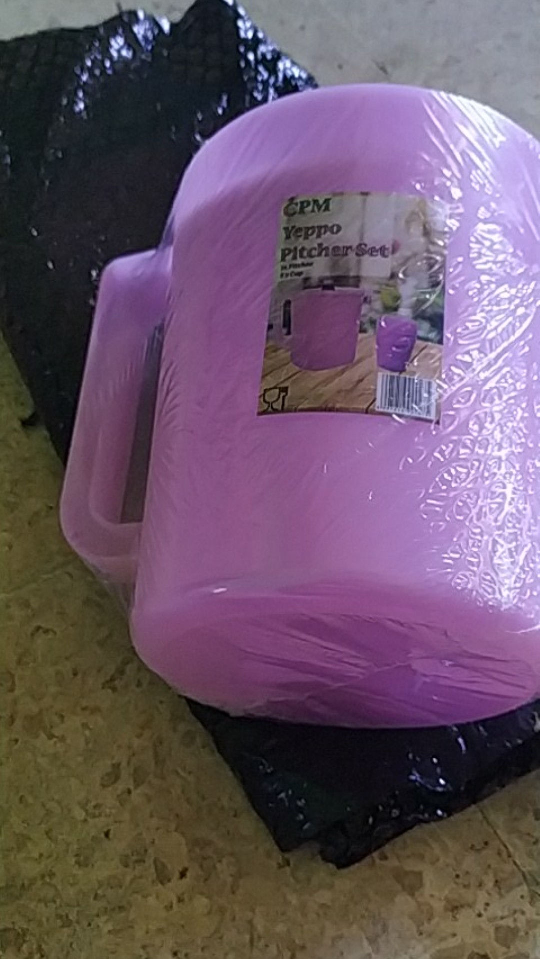 Cpm Eskan Teko Gelas Set Yeppo Pitcher Plastik Dengan 5 Pcs Gelas Air Minum Anabelle