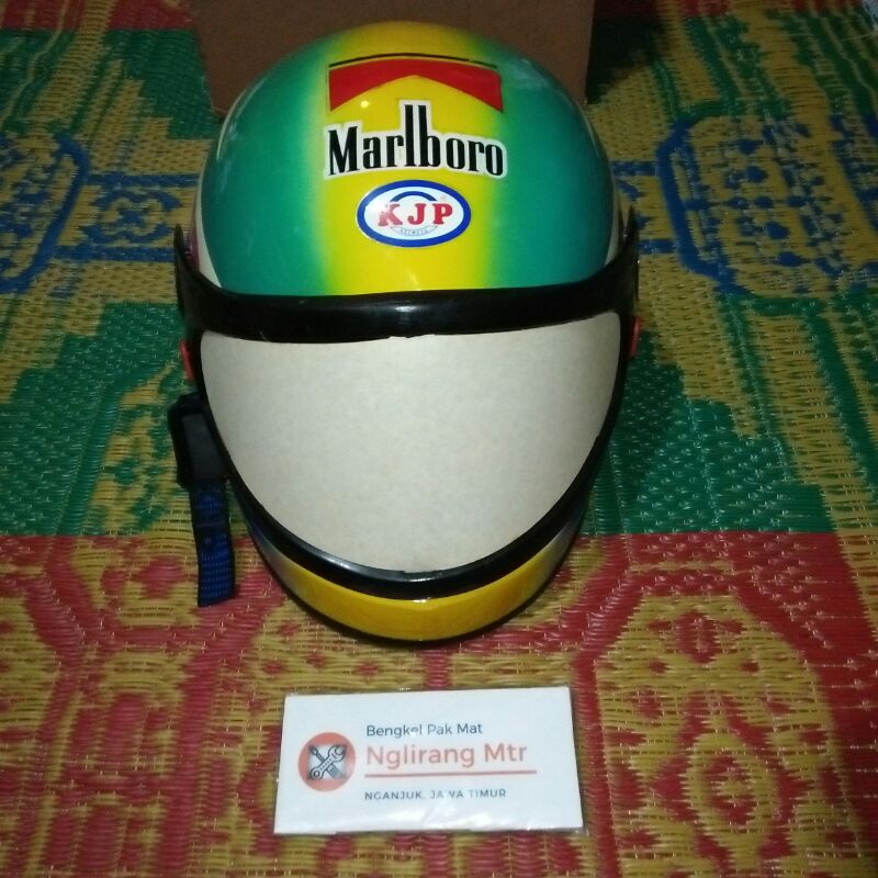 helm helmet lama klasik classic jadul retro old school viral drag race thailand thailan style merk K