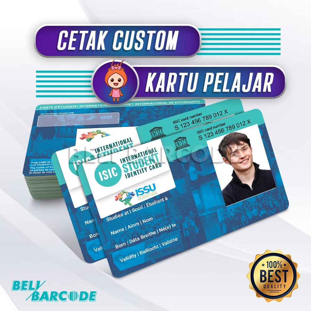 Jasa Cetak Kartu Preprinted ID Card Custom Kartu Pelajar Sekolah