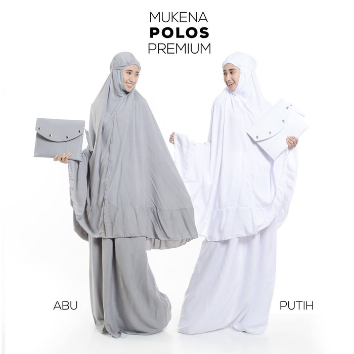 MUKENA DEWASA PREMIUM POLOS - Putih