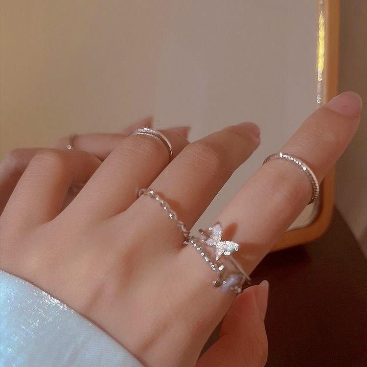 Cincin Jari Telunjuk Desain Kupu-Kupu Untuk Wanita