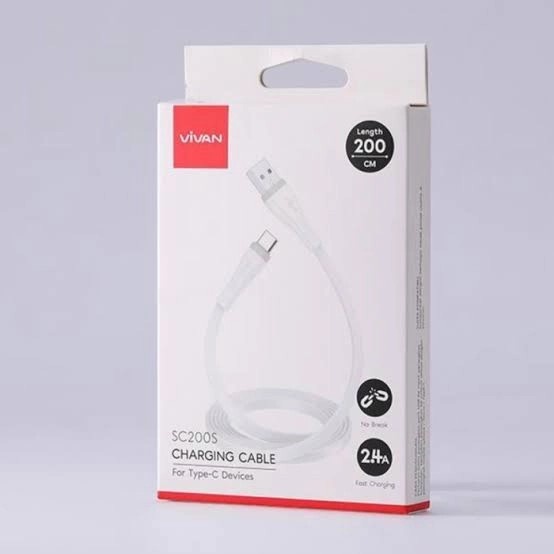 Kabel VIVAN SC 30 SC 100 SC 200 TYPE C Fast Charging