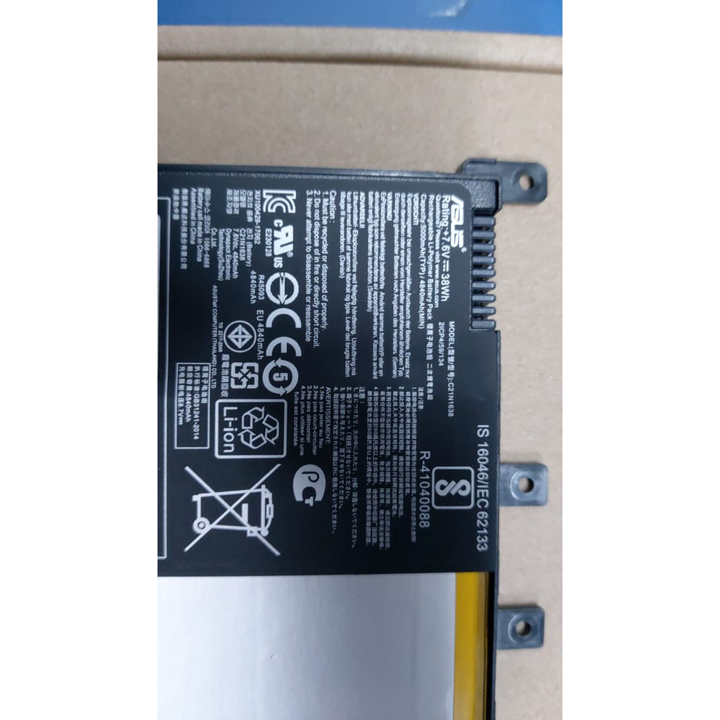 baterai batterai ASUS A442 X442 F442U, A480U C21N1638