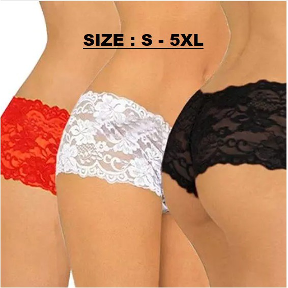 Celana Dalam Wanita Lace Boxer VAO