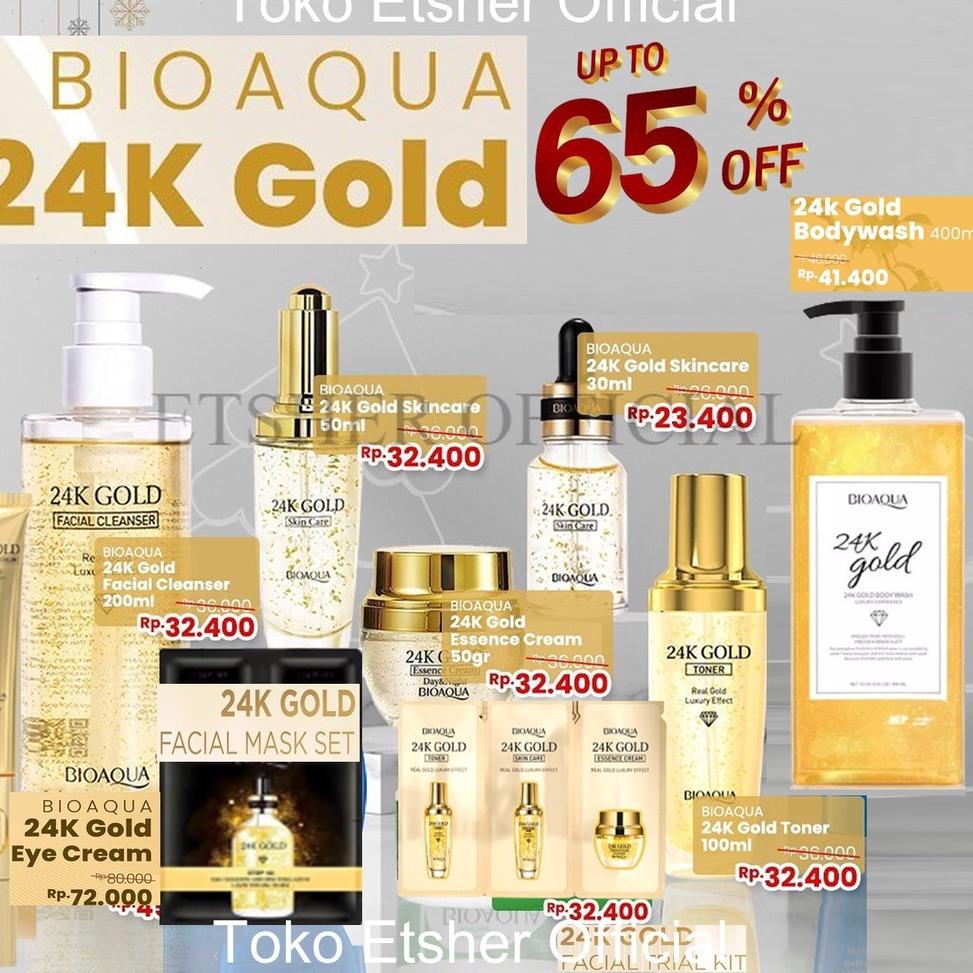 [L-IKE ♥] Bioaqua Skin Care Paket 24K Gold-pasti dikirim
