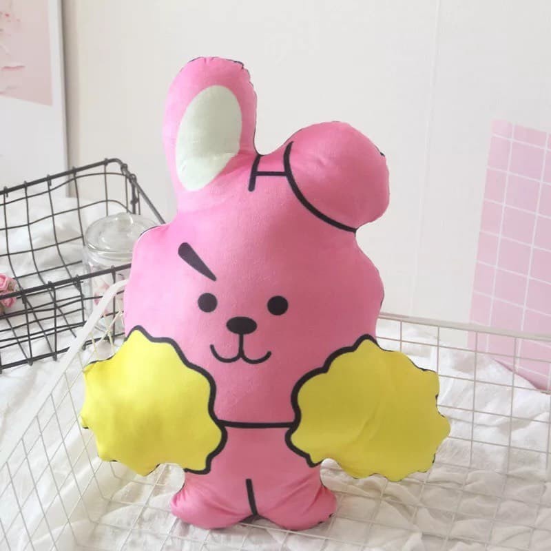 BONEKA BTS BT21 BAND KOREA COOKY TATA CHIMMY JUNGKOOK PINK IMPOR