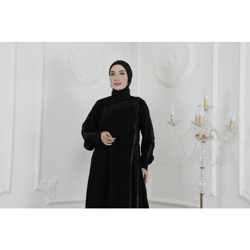 Gallery Exclusive Abaya Hitam Syari Gamis Bordir Turkey Dubai Safira