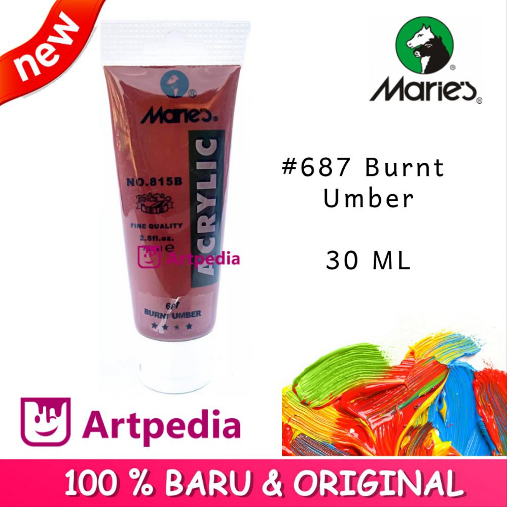 

Promo Maries - Burnt Umber - Maries Acrylic Paint 30ML - Cat Akrilik Maries 30 ML Terlaris