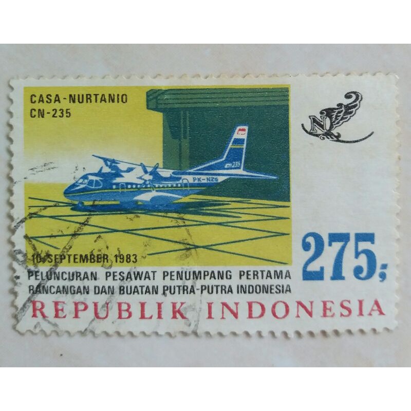 

(AA) Perangko CASA NURTANIO CN 235 Tahun 1983 Single Set Used