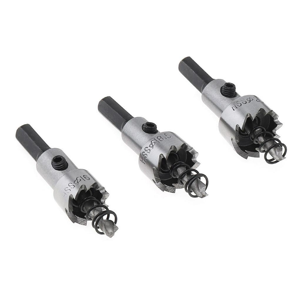 5pcs 16-30MM HSS Drill Bit Hole Saw Set, Stainless Alat Pemotong Alloy Baja Kecepatan Tinggi Twist Drill Bits Untuk Memotong Lubang Bor Baja/Kuningan/Metal