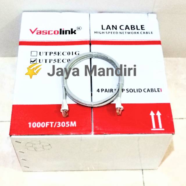 Kabel LAN/UTP 2M CAT 5E VASCOLINK 2 METER