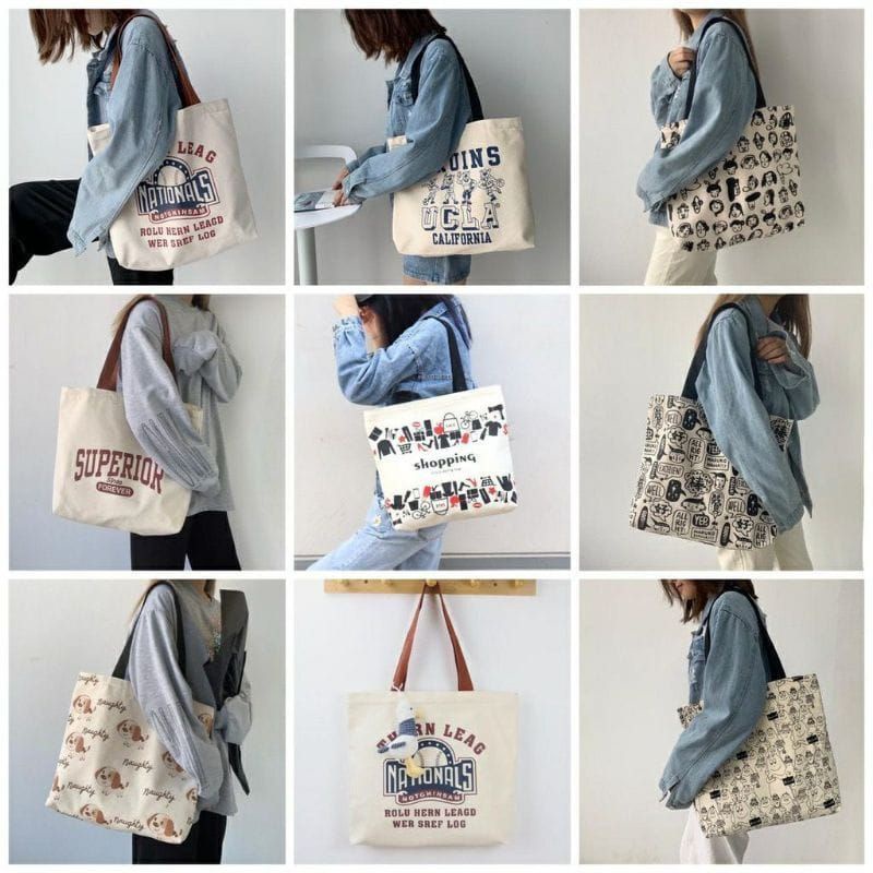TOTE BAG BIG FASHION/TOTE BAG FASHION KOREA/TOTE BAG TAS KULIAH