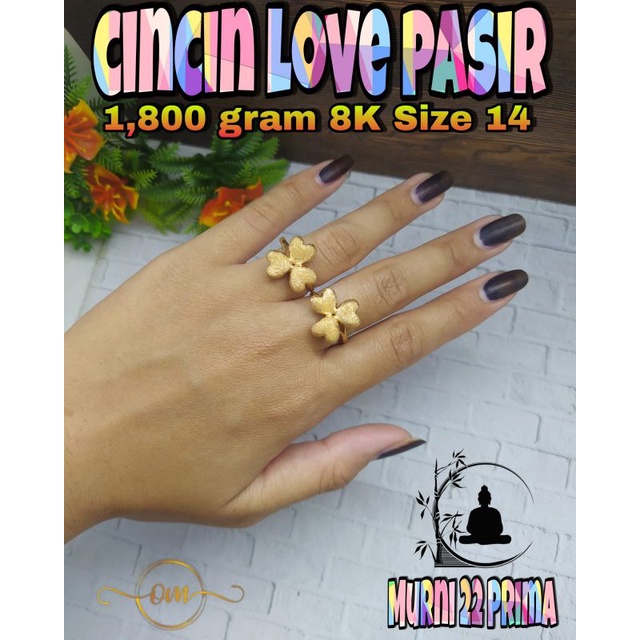 CINCIN DIOR LOVE PASIR EMAS ASLI