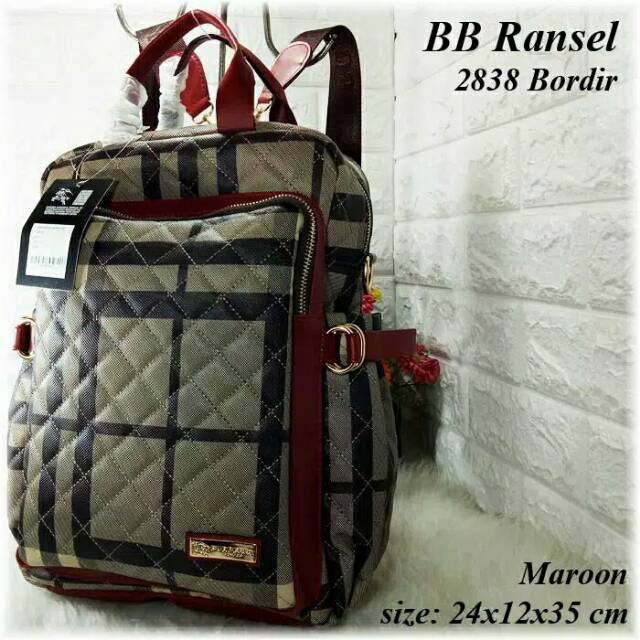 TAS BB RANSEL 2838 BORDIR TAS RANSEL WANITA TERBARU MURAH TAS RANSEL WANITA SHOPEE MARTIN TERBARU