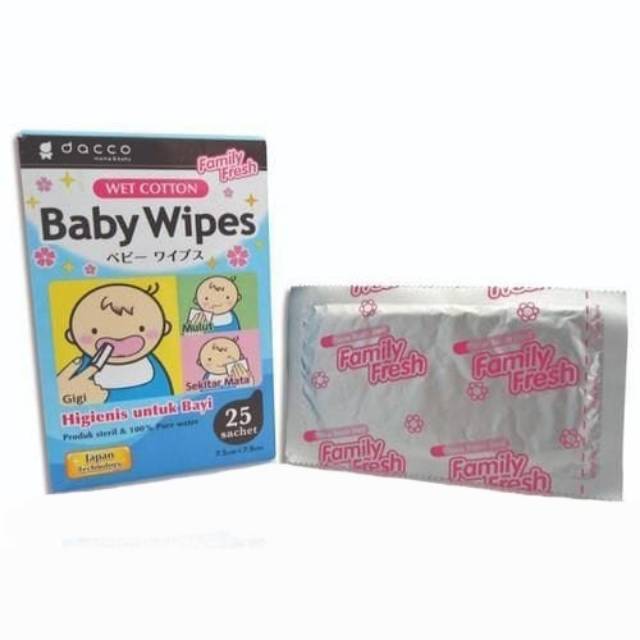 Dacco baby wipes food grade isi 25 sachet