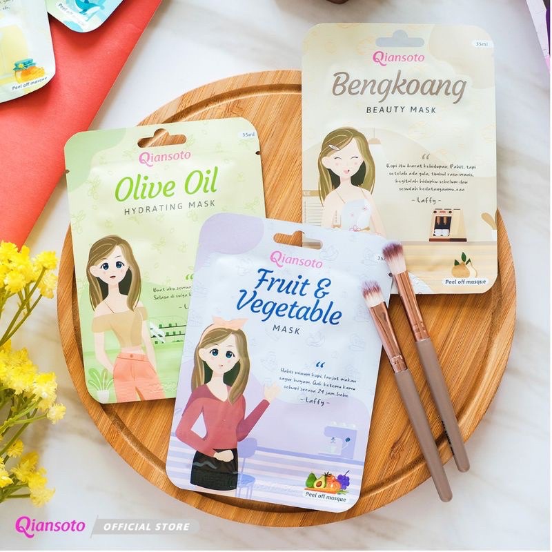 masker wajah qiansoto peel off mask masker qiansoto shark oil