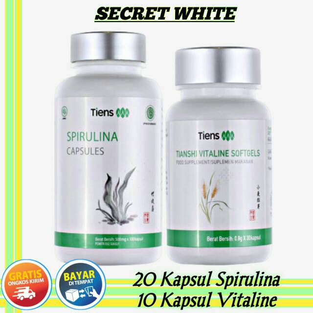 Secret White Bukan Eleora Anti Aging Untuk Kulit Flek Hitam Tiens Masker Spirulina 20 + Vitaline 10
