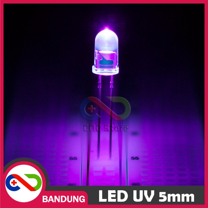 10PCS LED 5MM F5 UV ULTRAVIOLET UNGU CLEAR DETEKTOR UANG PALSU