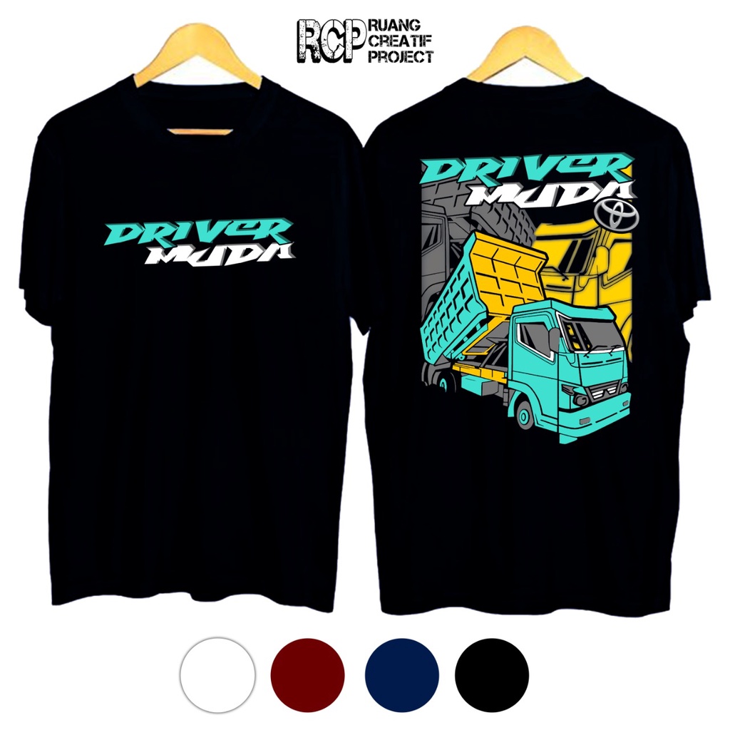 Kaos Sablon / Sablon kaos Driver Muda / kaos cutton combed