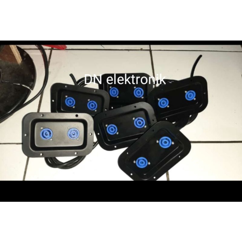 terminal speaker 2 pin hitam+soket speakon