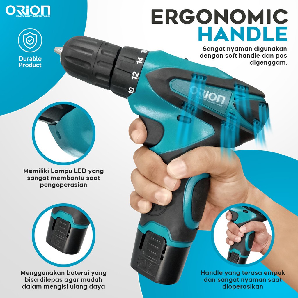 Mesin Bor Baterai Tangan / Orion Cordless Drill CD6650P