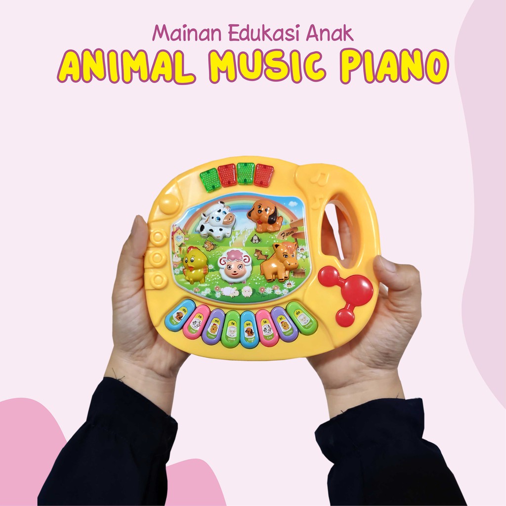 Mainan Edukasi Anak Muslim Apple Learning Quran e-book 4 bahasa 4in1 Piano Fun-Doh Animal Series-ANIMAL PIANO