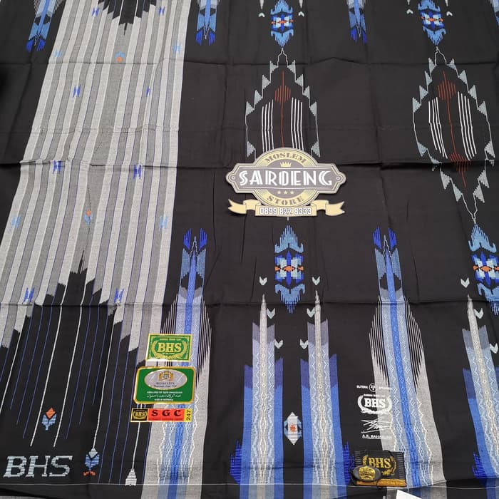 Special Hitam Sarung tenun BHS SGC Songket Gunung Crepe Full Sutra