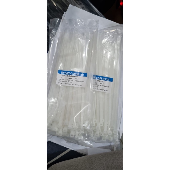 Kabel ties / kabel tis / Cable ties 20Cm 4.8 x 200mm 20 cm Putih