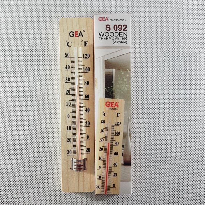 THERMOMETER KAYU GEA S-092 TERMOMETER RUANGAN TERMOMETER DINDING KAYU