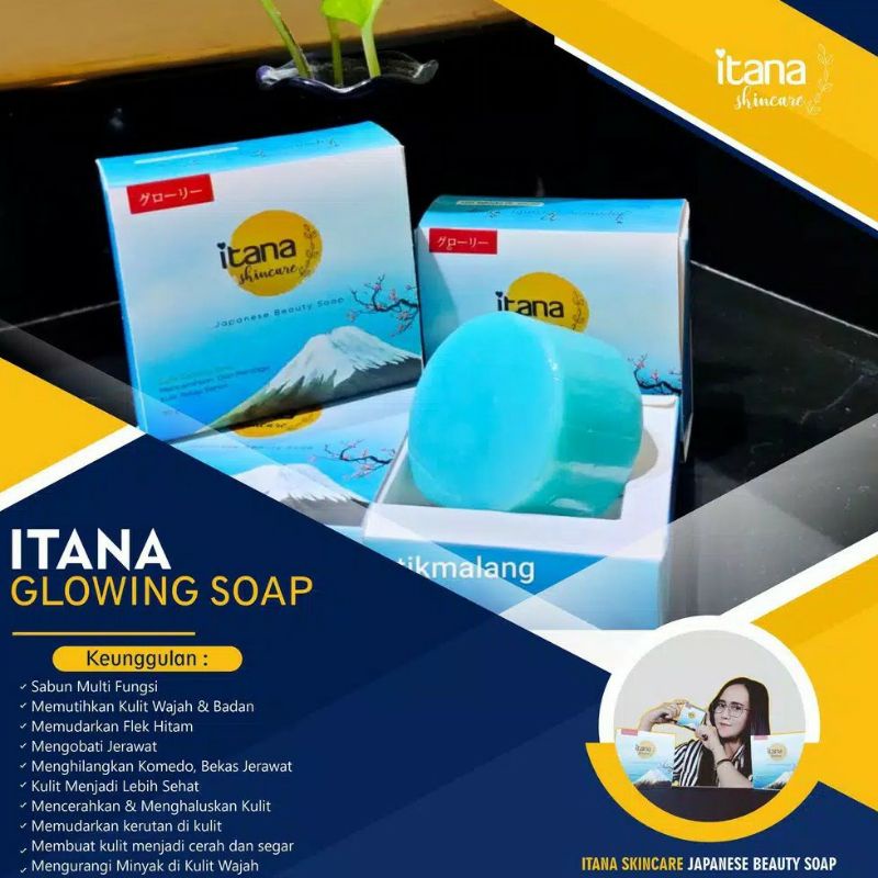 SABUN ITANA SKINCARE JAPANESE SOAP WHITENING SABUN GLOWRY PEMUTIH BADAN DAN WAJAH BPOM