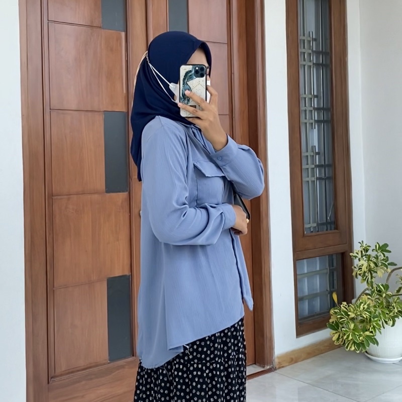 FLOWY blouse by ZALFA OUTFIT / blouse polos / blouse wanita murah / blouse rayon