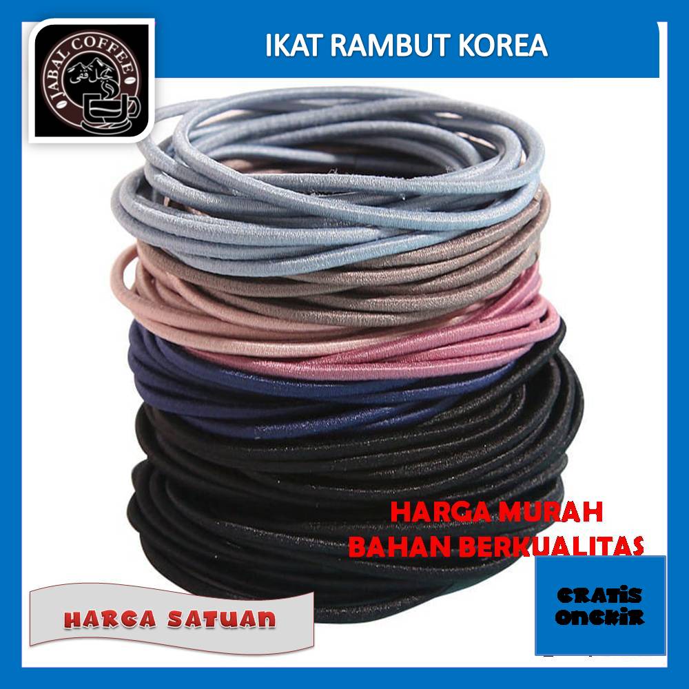 Ikat Rambut Korea Elastis / Kuciran Rambut Korea / Ikat Rambut Karet Warna / Ikat Rambut Kpop 033