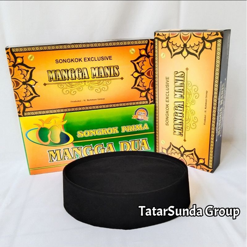 Promo Peci Kopyah Dewasa Songkok Hitam Tinggi 6 cm 7 cm 8 cm 9 cm Kualitas Premium Kopiah Hitam Motif Non Ac Mangga Dua Manis