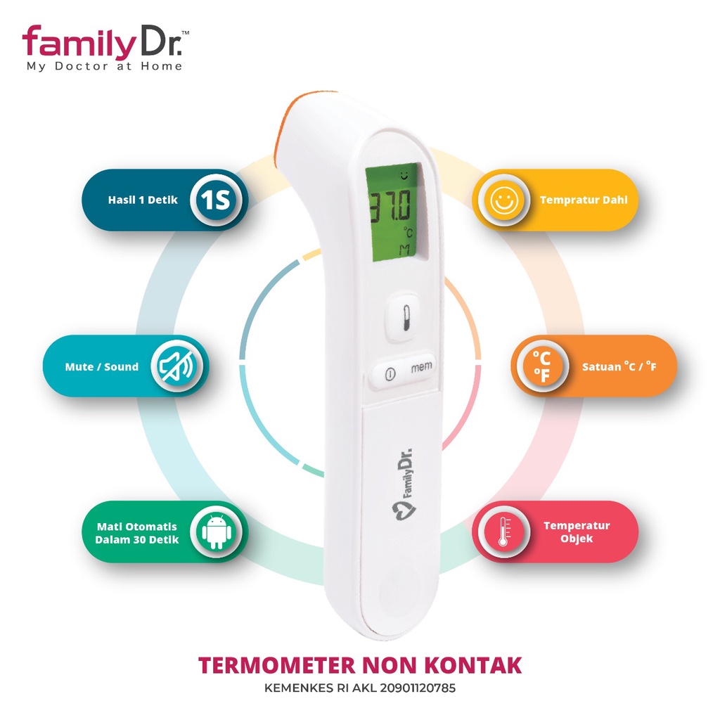 Thermometer Non Contact Family Dr Termometer Tembak Infrared FamilyDr