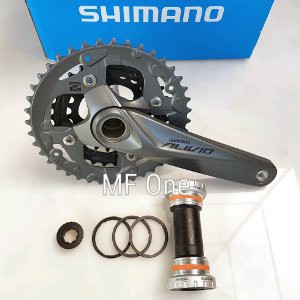 Crank Shimano Alivio M4050 HT2 BB52 40 30 22T Bagus