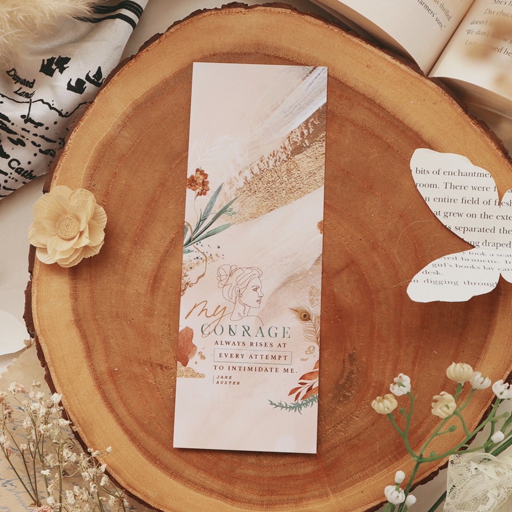 

My Courage - Pride Prejudice Jane Austen - bookmark / postcard / print