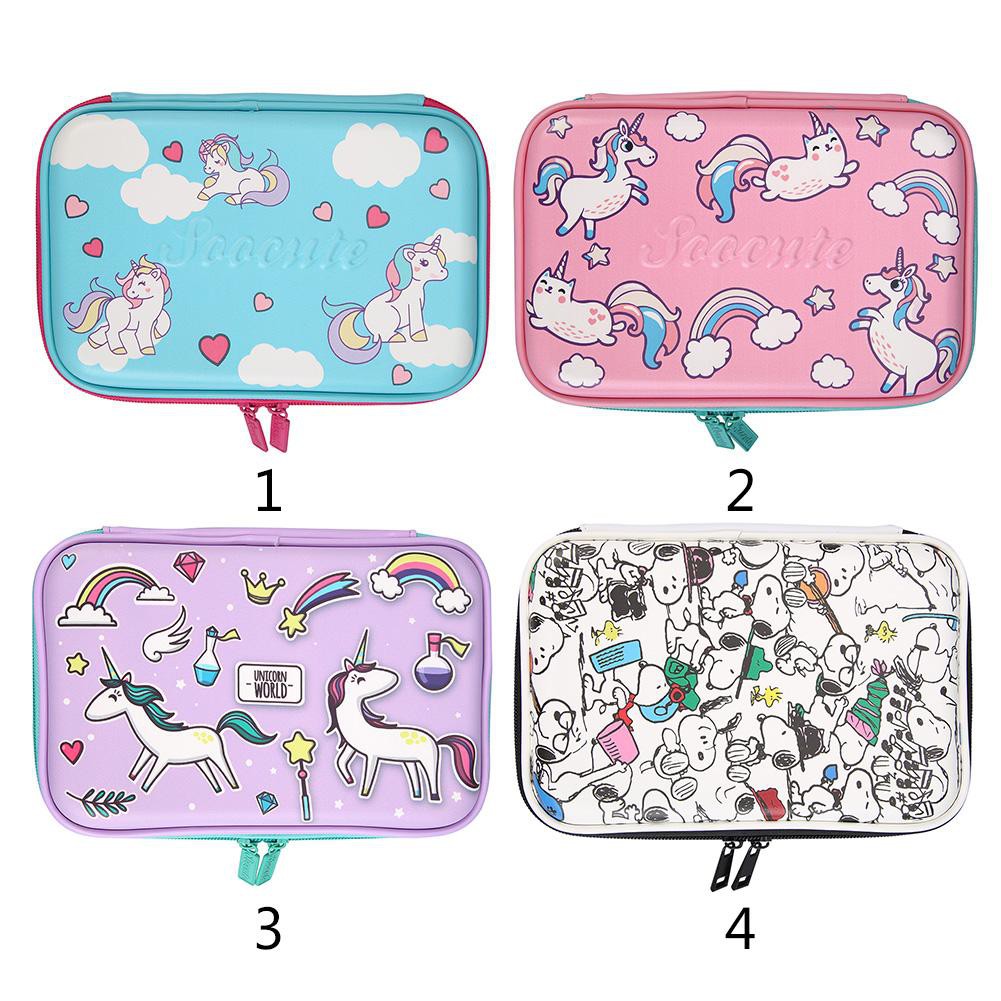 Tempat Pensil Kapasitas Besar Bahan Eva Motif Kartun Lucu Untuk Pelajar