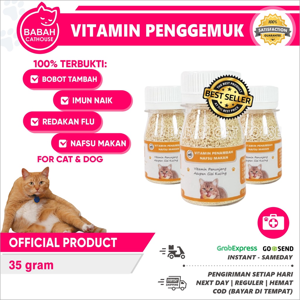 VITAMIN GEMUK Kucing Penambah Nafsu Makan Anjing Obat Penggemuk Untuk