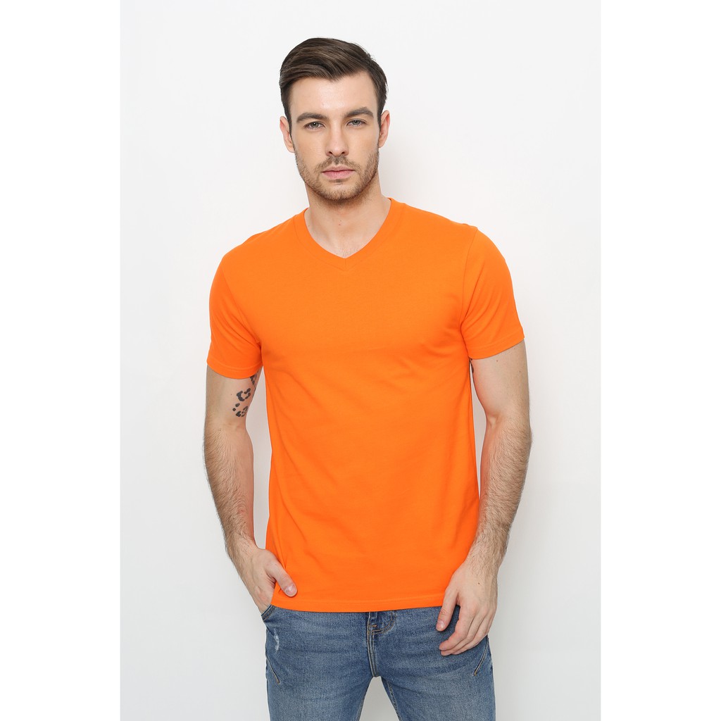 GTEE-MEN-KAOSPOLOS-KERAH-V.NECK-ORANGE