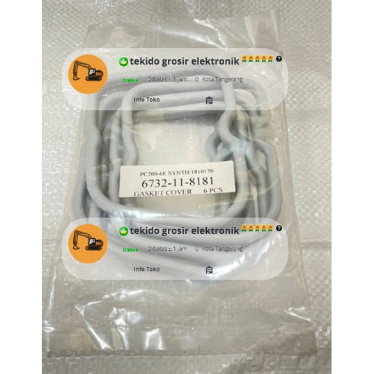 GASKET KOMATSU PC200-7/CUMMINS 6D102 4D102 6732-11-8181 HARGA 1PCS SINTETIS