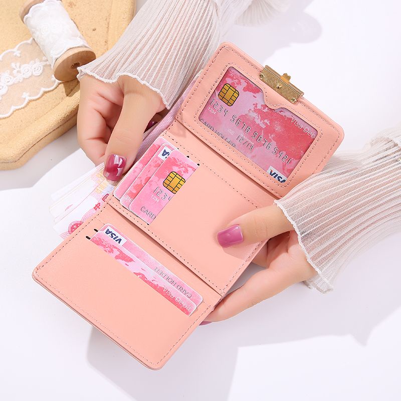 TASBLUE Dompet Lipat Wanita Dompet Mini Wanita Import Ala Korea Real Dompet Pendek Kecil Cantik Terbaru D236 Dompet Lipat Foto Multifungsi Untuk Dompet Fashion Wanita