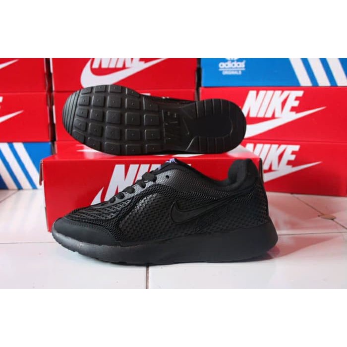 TERKINI SEPATU SEKOLAH ANAK SD / SEPATU SEKOLAH NIKE AIRMAX FULL HITAM ORI - 36 KEREN