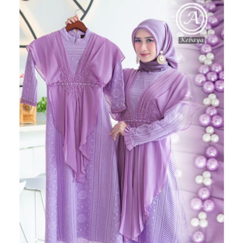 Gamis couple ibu dan anak srikandi//gamis couple//gamis anak//gamis brukat anak