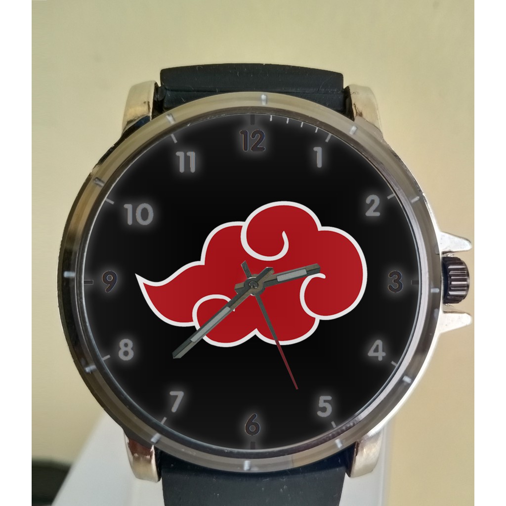 Jam Tangan Pria Custom Naruto Akatsuki logo art