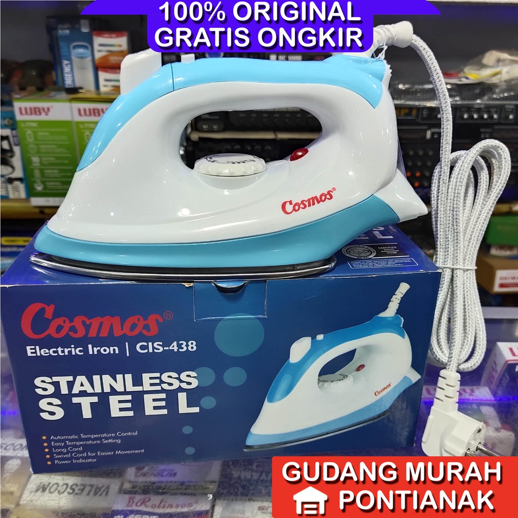 Setrika Cosmos CIS 438 Semprotan Pelembut Alas Stainles steel stenlis Anti karat